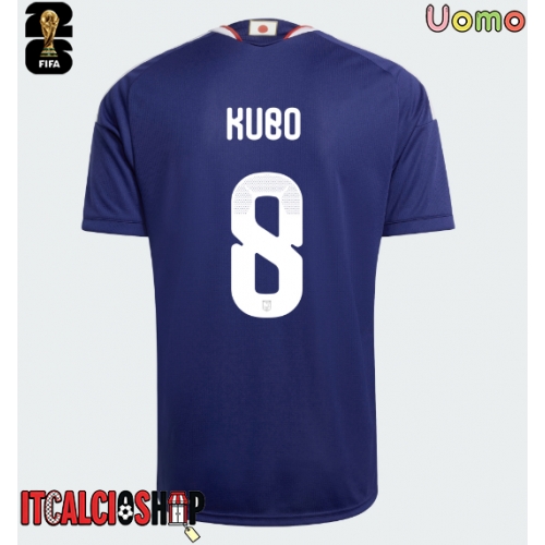 Giappone Takefusa Kubo #8 Prima Maglia Mondiali 2026 Manica Corta